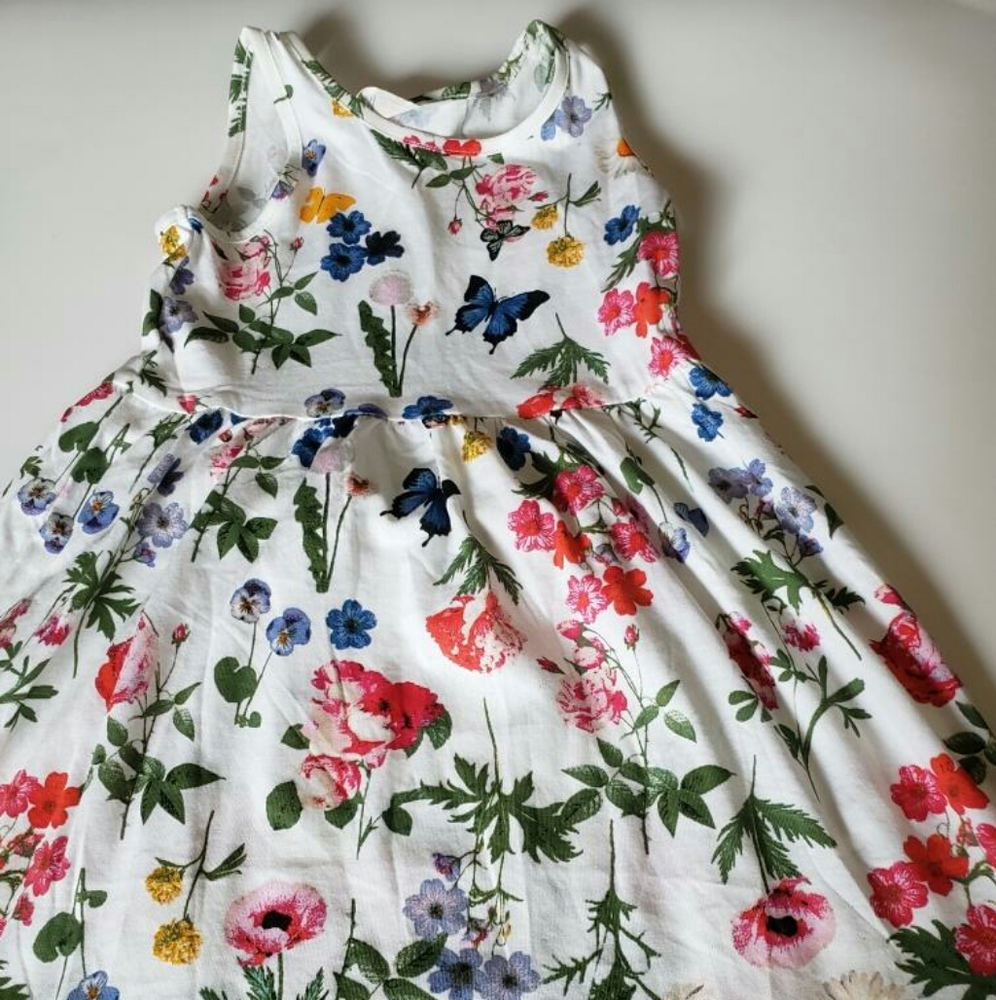 White H &M toddler girl dress